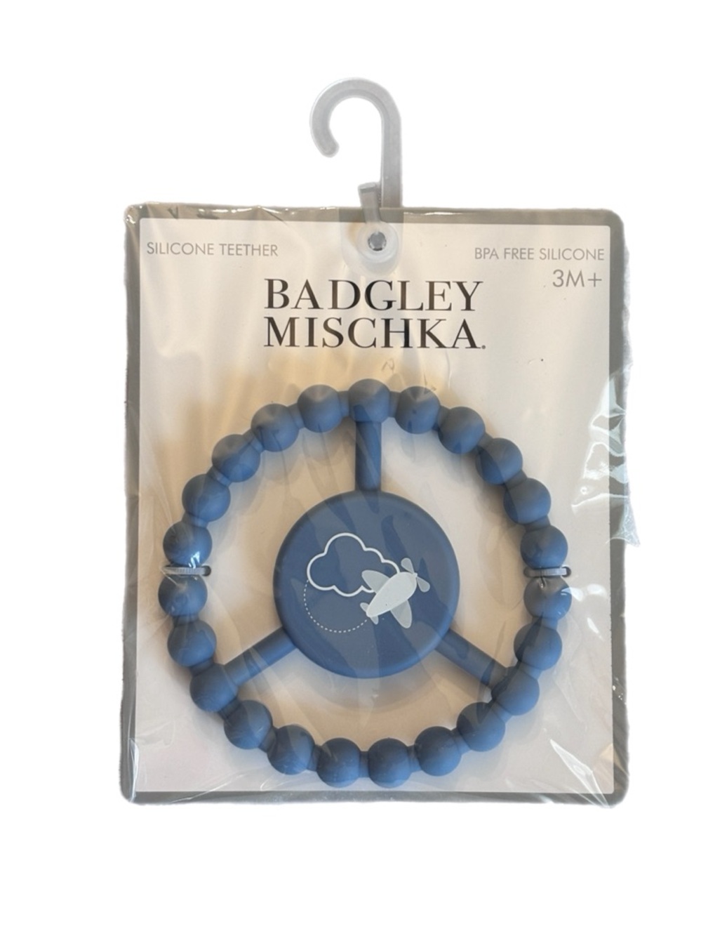 Badgley Mischka Blue Silicone Ring Teether